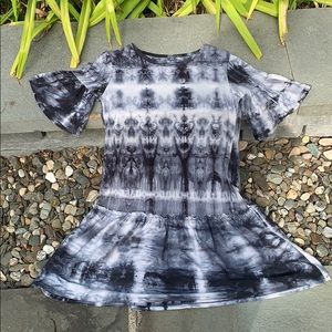 Navy Blue Tie-Dye Dress